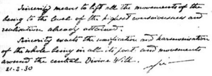 Darshan Message of 21 February 1930