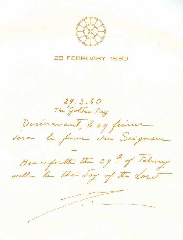 Darshan Message of 29 Februray 1980