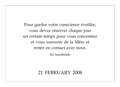 Darshan Message of 21 February 2008