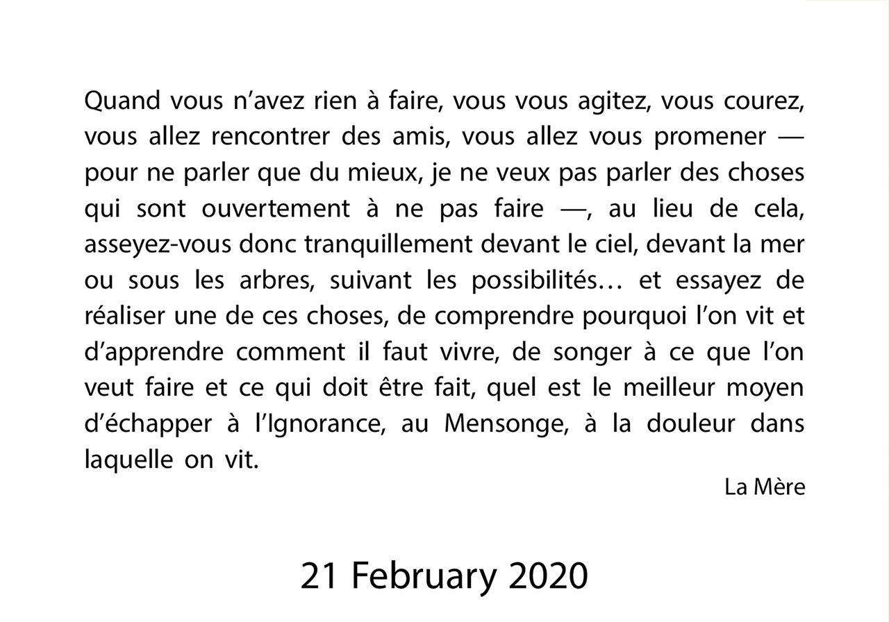 Darshan Message of 21 February 2020